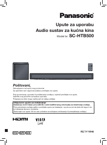 Priručnik Panasonic SC-HTB500 Kućno kino