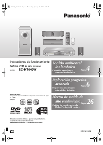Manual de uso Panasonic SC-HT640W Sistema de home cinema