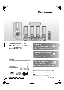 Manual Panasonic SC-HT330 Home Theater System