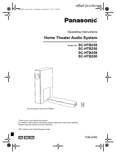 Bruksanvisning Panasonic SC-HTB200GN Hembiopaket