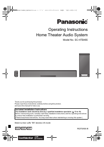 Bruksanvisning Panasonic SC-HTB485GN Hembiopaket