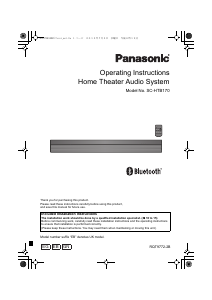 Bruksanvisning Panasonic SC-HTB170EB Hembiopaket