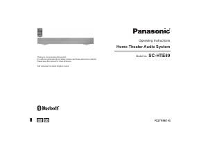 Bruksanvisning Panasonic SC-HTE80EB Hembiopaket