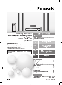 Bruksanvisning Panasonic SC-HT60 Hembiopaket
