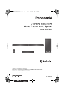 Bruksanvisning Panasonic SC-HTB550GN Hembiopaket