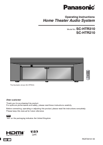 Bruksanvisning Panasonic SC-HTR210 Hembiopaket