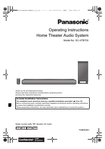 Bruksanvisning Panasonic SC-HTB700GW Hembiopaket