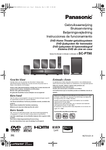 Manual de uso Panasonic SC-PT90EG Sistema de home cinema