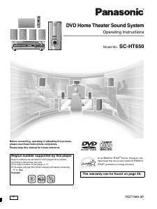 Bruksanvisning Panasonic SC-HT650P Hembiopaket