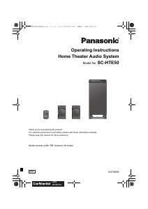 Bruksanvisning Panasonic SC-HTB50EB Hembiopaket
