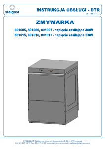 Instrukcja Stalgast 801005 Zmywarka