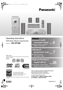 Manual Panasonic SC-HT440 Home Theater System