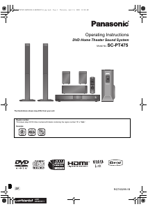 Manual Panasonic SC-PT475 Home Theater System