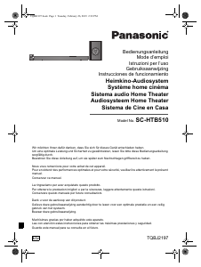 Manual de uso Panasonic SC-HTB510EG Sistema de home cinema