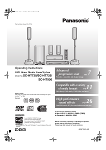 Manual Panasonic SC-HT733 Home Theater System