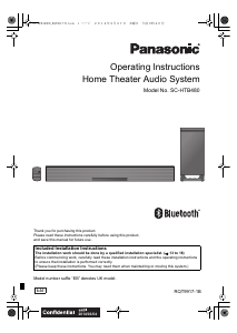 Bruksanvisning Panasonic SC-HTB480EB Hembiopaket