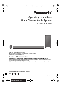 Bruksanvisning Panasonic SC-HTB900EB Hembiopaket