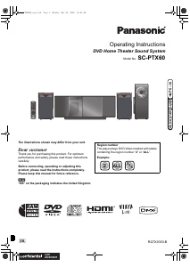 Manual Panasonic SC-PTX60 Home Theater System