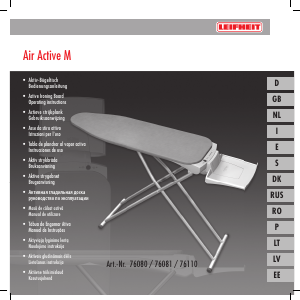 Manual de uso Leifheit 76080 Air Active M Tabla de planchar