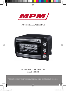 Handleiding MPM MPE-01 Oven