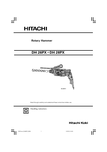 Handleiding Hitachi DH 26PX Boorhamer