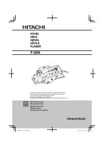 Brugsanvisning Hitachi F-30A Høvl