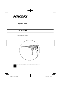 Bruksanvisning Hikoki DV 13VSS Slagborrmaskin