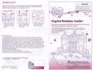 Handleiding Hasbro My Little Pony Crystal Rainbow Castle