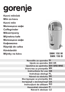 Használati útmutató Gorenje SMK150W Kávédaráló