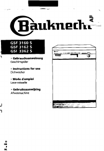 Handleiding Bauknecht GSF 3160 S Vaatwasser