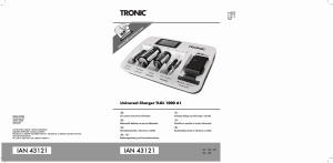 Handleiding Tronic TLGL 1000 A1 Batterijlader