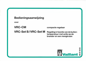 Handleiding Vaillant VRC CM Thermostaat