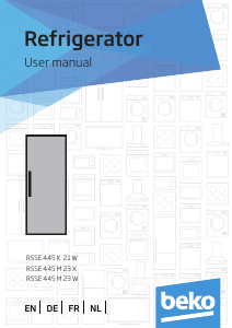 Manual BEKO RSSE445K21W Refrigerator