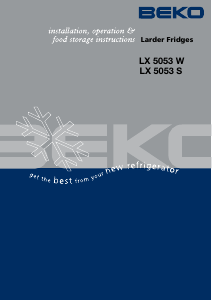 Manual BEKO LX 5053 W Refrigerator