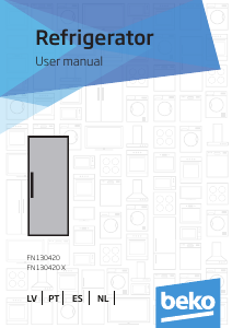 Manual BEKO FN 130420 X Congelador