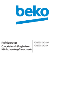 Bruksanvisning BEKO RDNE350K20X Kyl-frys