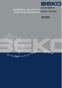 Bruksanvisning BEKO BC 502 Kyl-frys