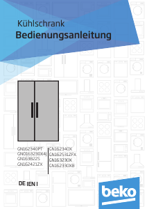 Bruksanvisning BEKO GN162531ZFX Kyl-frys