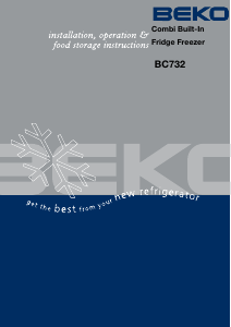 Bruksanvisning BEKO BC 732 Kyl-frys