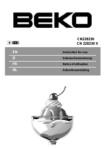 Bedienungsanleitung BEKO CN228230 Kühl-gefrierkombination