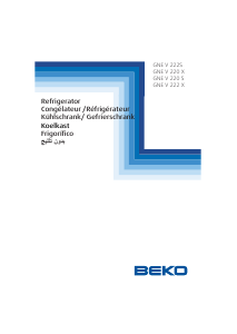 Bedienungsanleitung BEKO GNEV222X Kühl-gefrierkombination
