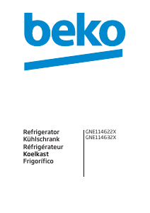 Bruksanvisning BEKO GNE114622X Kyl-frys