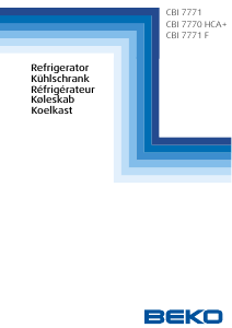 Brugsanvisning BEKO CBI 7770 Køle-fryseskab