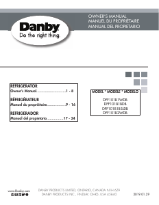 Manual de uso Danby DFF101B1BDB Frigorífico combinado