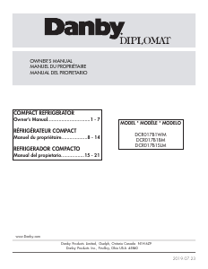 Manual de uso Danby DCR017B1WM Refrigerador