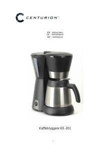 Manual Centurion KE201 Coffee Machine