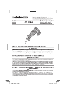 Handleiding Metabo CR 36DA Reciprozaag