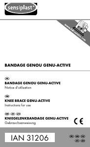 Manual Sensiplast IAN 31206 Knee Brace