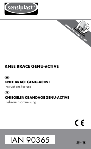 Manual Sensiplast IAN 90365 Knee Brace