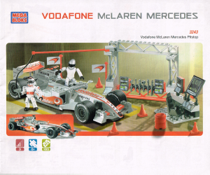 Handleiding Mega Bloks set 3243 Vodafone McLaren Mercedes Pitstop